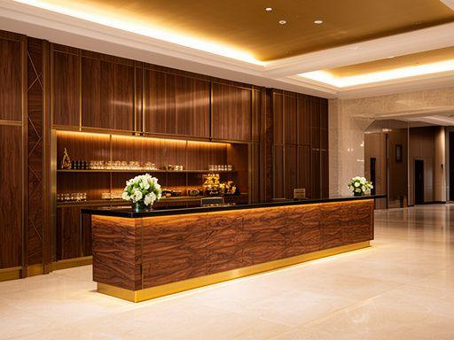 Hotel lobby in Kuala Lumpur with custom Firestaq reception desk