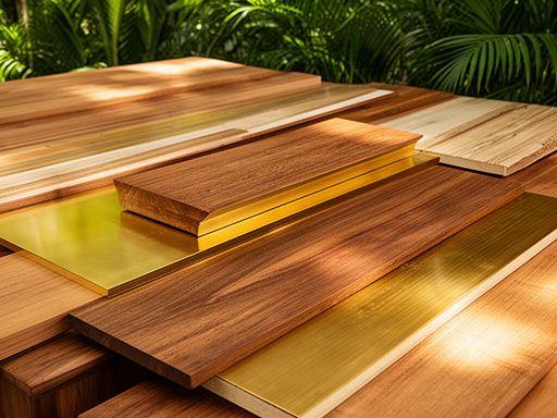 Tropical material samples for furniture